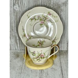 Vintage Demitasse Teacup and Saucer Theodore Haviland New York Rosalinde